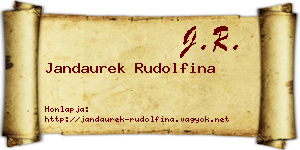 Jandaurek Rudolfina névjegykártya